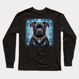 Black Staffy Jewel Long Sleeve T-Shirt